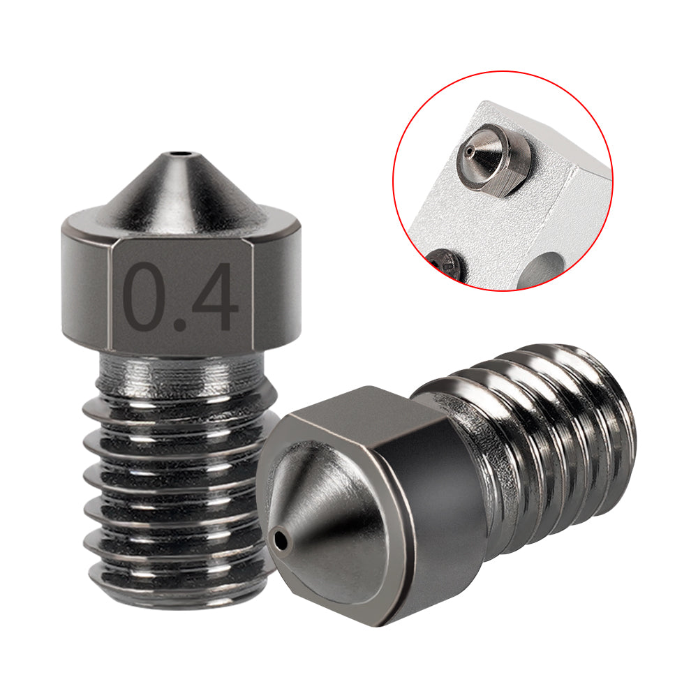 V5 V6 nozzle 0,4mm 1 stk - Tilbehør til din 3D printer