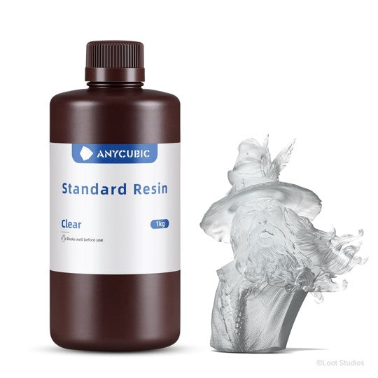 Clear Anycubic standard Resin 1L - Standard resin til din SLA 3D printer fra 3D Saga