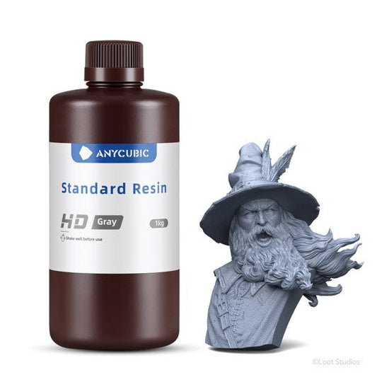 Mørkegrå Anycubic standard Resin 1L - Standard resin til din SLA 3D printer fra 3D Saga