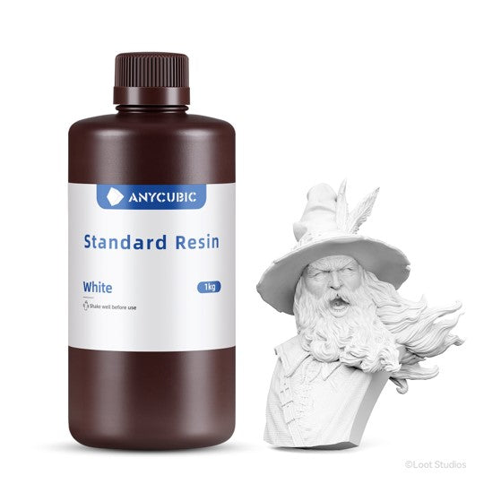 Hvid Anycubic standard Resin 1L - Standard resin til din SLA 3D printer fra 3D Saga