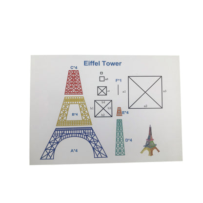 Eiffel tårnet Skabeloner til 3D pen (30 illustrationer) - Tilbehør til 3D Print