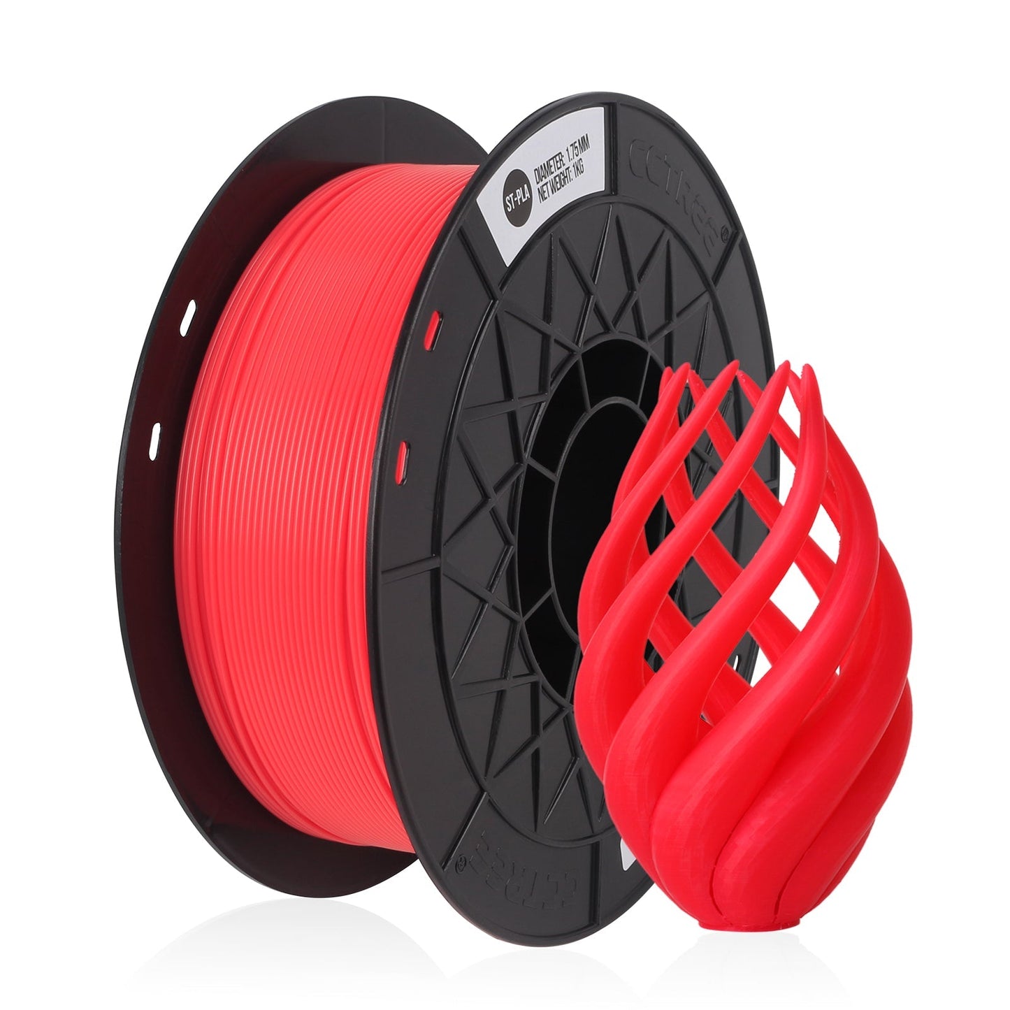 Rød PLA-ST 1.75 mm 1 kg - Filament til din 3D printer fra 3D Saga