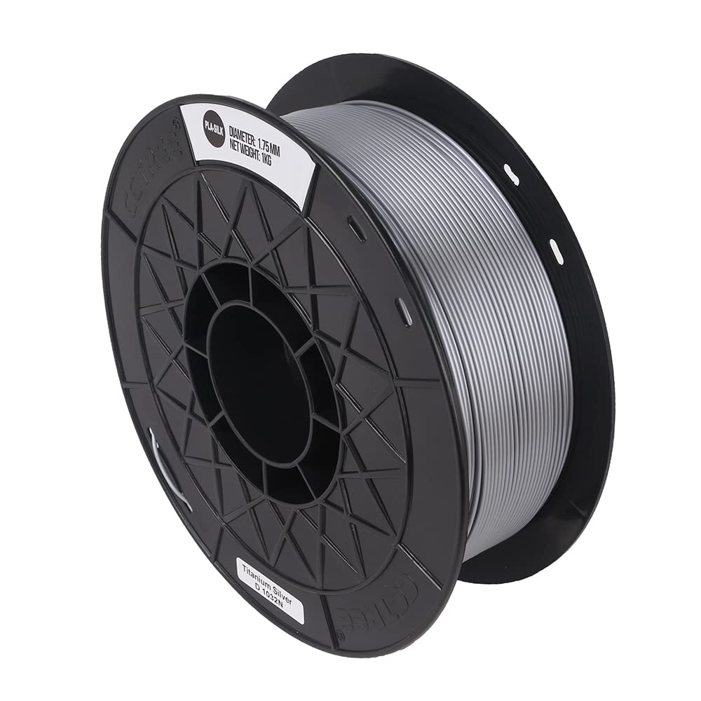 Titanium sølv SILK PLA filament 1.75 mm 1 kg - Filamenter til din 3D printer