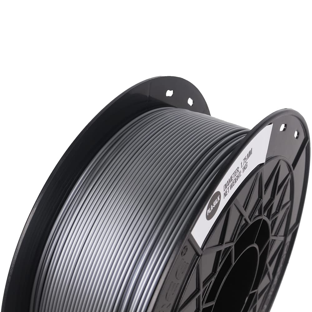 Titanium sølv SILK PLA filament 1.75 mm 1 kg - Filamenter til din 3D printer