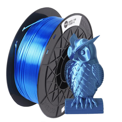 Blå SILK PLA filament 1.75 mm 1 kg - Filamenter til din 3D printer