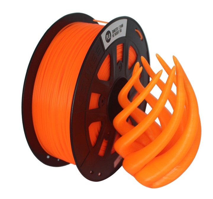 Orange PLA-ST filament fra 3D Saga