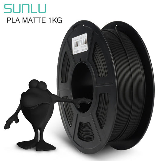 Sort Sunlu PLA Matte - Filament til din 3D Printer