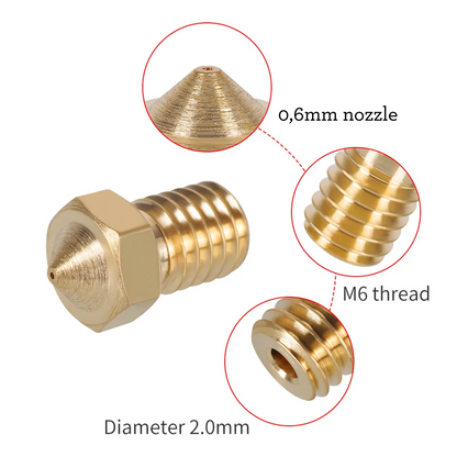 V5 V6 nozzle - Tilbehør til din 3D Printer