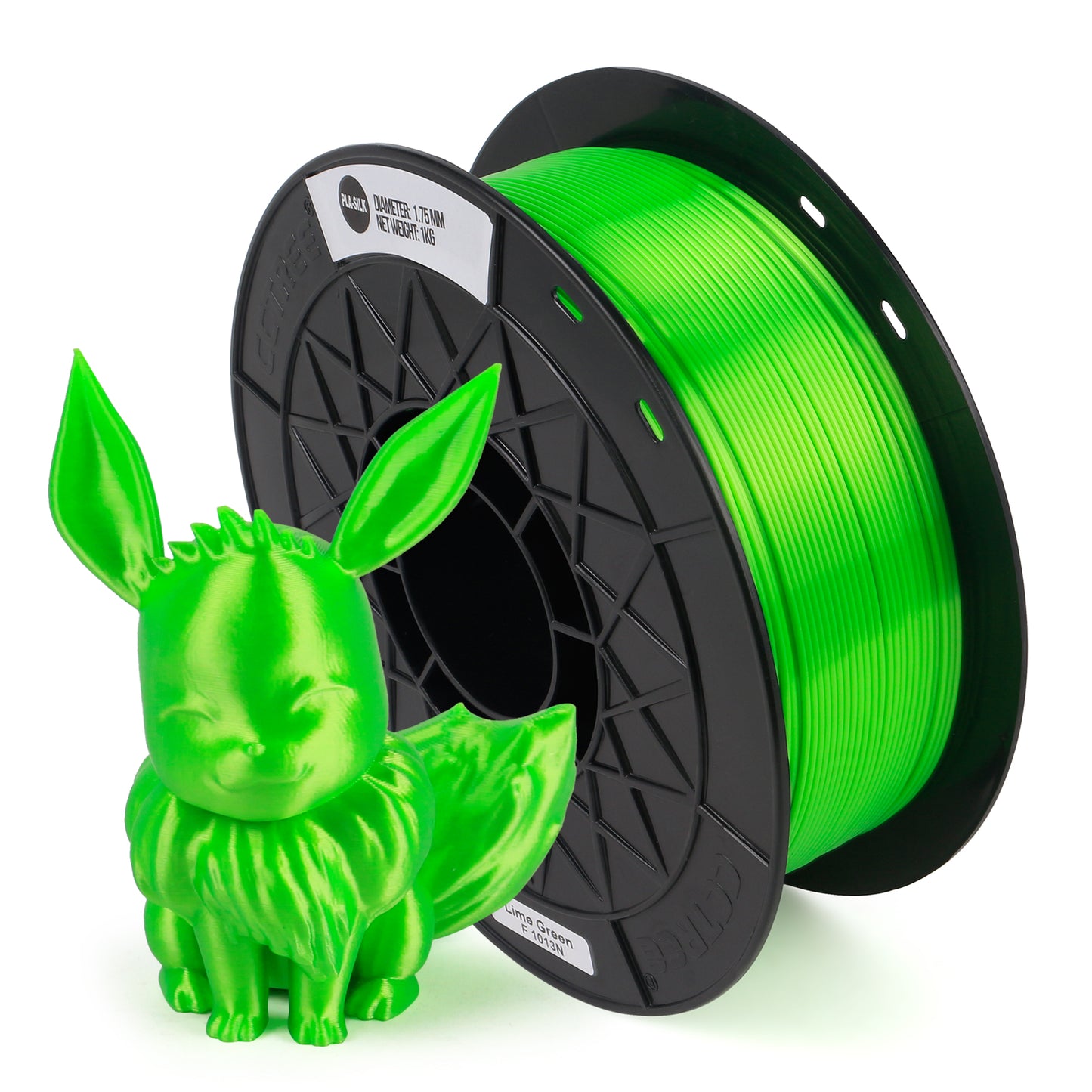 Lime grøn SILK PLA filament 1.75 mm 1 kg - Filamenter til din 3D printer