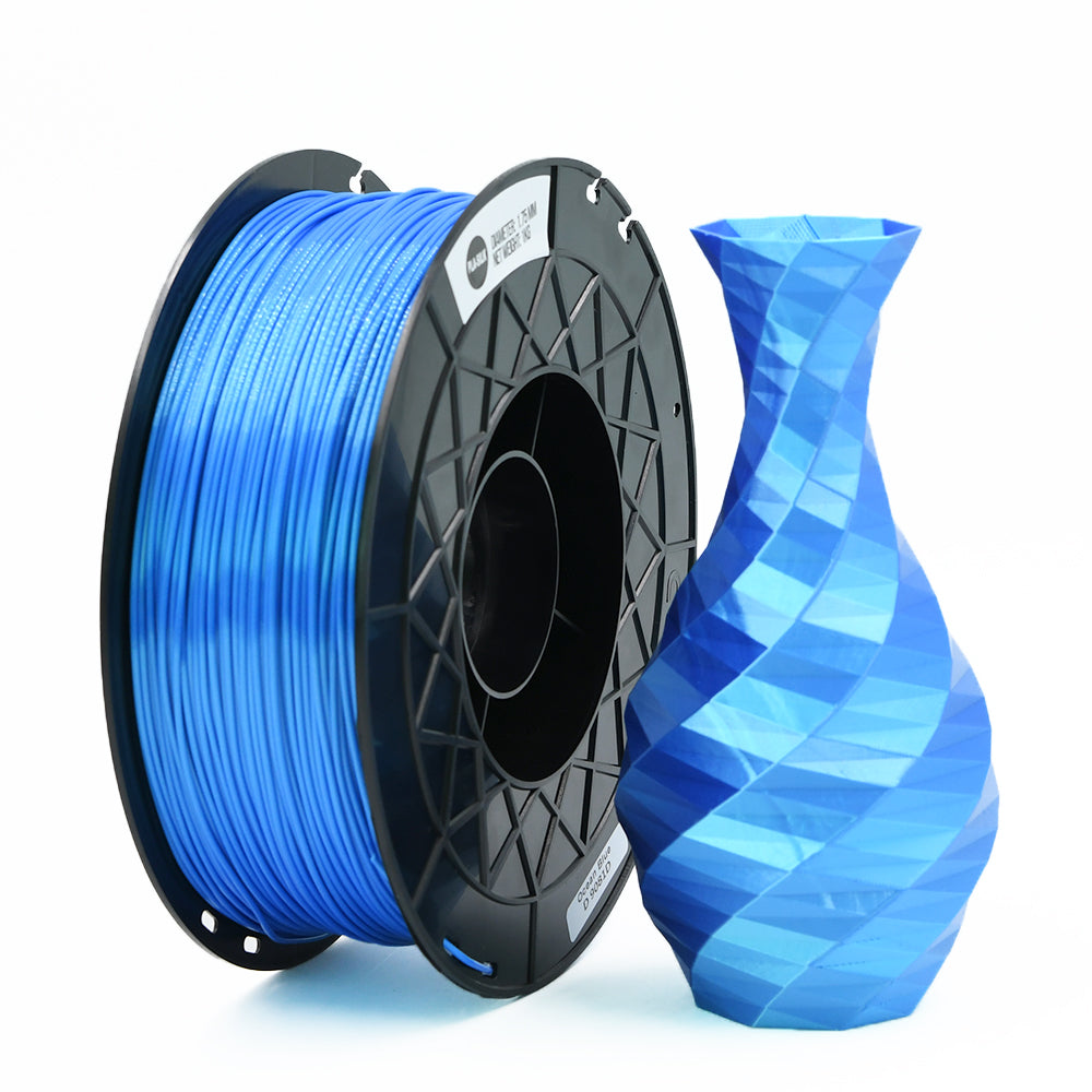 Blå SILK PLA filament 1.75 mm 1 kg - Filamenter til din 3D printer